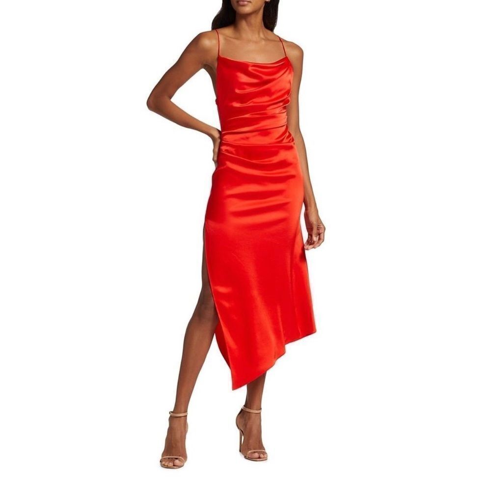 Alice + Olivia Vista Satin Asymmetric Dress size 2